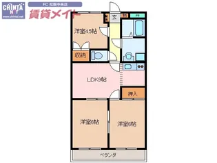 プランドール大塚【3階】の間取り