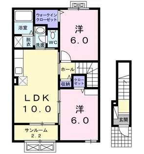 プレジール M【2階】の間取り