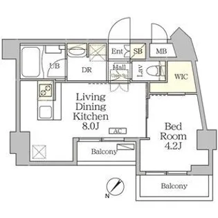 アジールコート池尻大橋【1階】の間取り