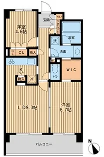 東京都世田谷区若林4【マンション】の間取り