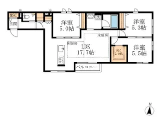 東京都新宿区中落合1【マンション】の間取り