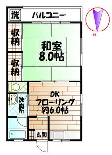 東京都中野区上鷺宮1【アパート】の間取り