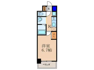 LAJOLLA西天満【6階】の間取り
