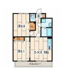 ウィスティリア【3階】の間取り