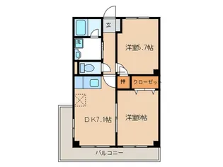 コモン尾花【2階】の間取り