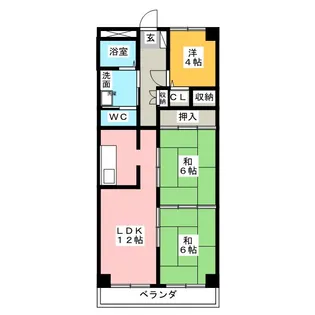 シティハイツK2【3階】の間取り