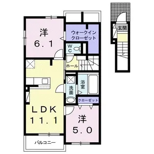 セゾン・オージュ【2階】の間取り