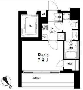 東京都目黒区東山1【マンション】の間取り