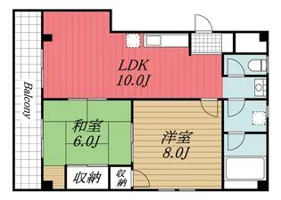 千葉県千葉市中央区亀井町【マンション】の間取り