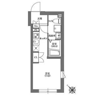 CARITAS不動前【2階】の間取り