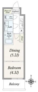 Primal 両国【4階】の間取り