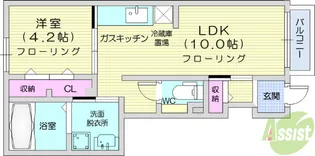 ジェルメ1【1階】の間取り