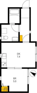 東京都目黒区目黒1【アパート】の間取り