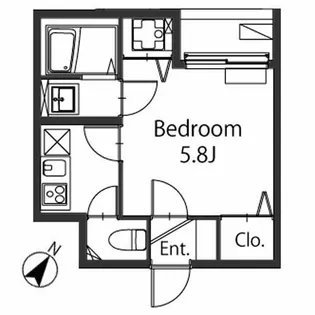 クラーロ三軒茶屋【1階】の間取り