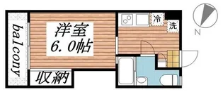 三軒茶屋マンション【1階】の間取り