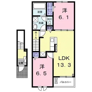 フォレスタβ【2階】の間取り