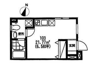 コリーヌ学芸大学弐番館【1階】の間取り