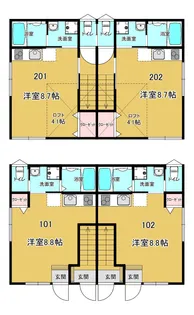 ルーツプレイス(ROOTS PLACE)【1階】の間取り