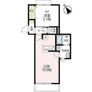 ASHIPI西谷(アシピ西谷)【3階】の間取り