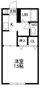 フローラルグリーンB【2階】の間取り
