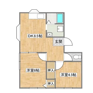 レスポワールII【1階】の間取り