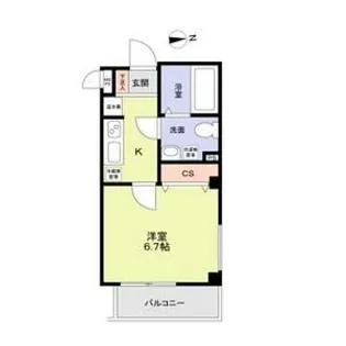 ラカーサ今里【6階】の間取り