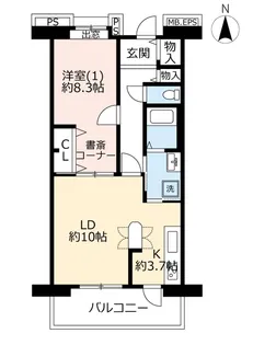 URフレール西新井第二【4階】の間取り
