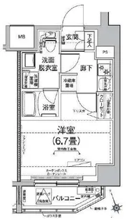 ルフレイムーブル立川【8階】の間取り