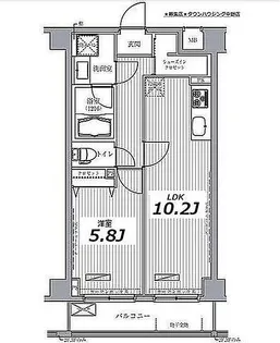 メゾンカルム西新宿【2階】の間取り