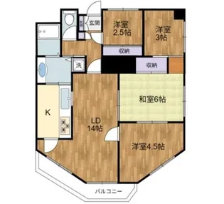 神代バタニカルガーデンズマンション【3階】の間取り