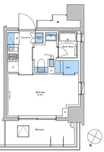 ブラウ戸越銀座スカイ【3階】の間取り