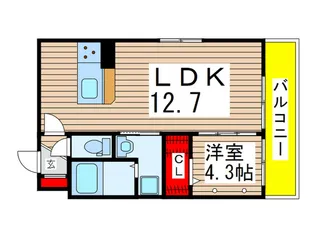 ファビュラス・インセプション【2階】の間取り