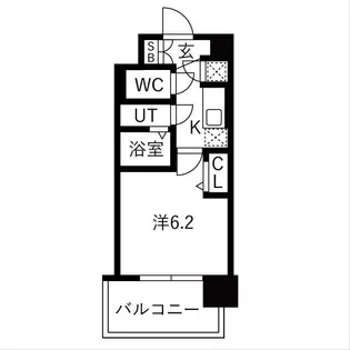 レジュールアッシュ緑橋駅前【2階】の間取り