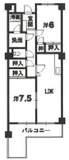 ハイメゾン北島【1階】の間取り