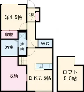 ラヴィーヌ中丸【1階】の間取り