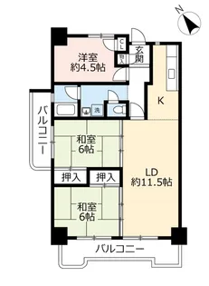 UR箱崎五丁目【5階】の間取り