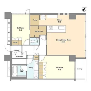 クエストコート原宿【2階】の間取り