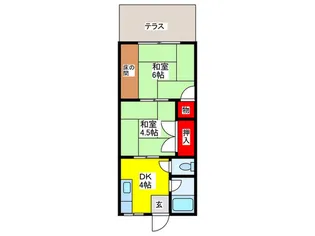ハサマハイツ【2階】の間取り
