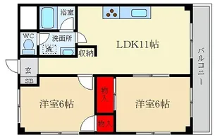 シャルマンコーポI【1階】の間取り