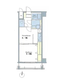 紺印弓町【6階】の間取り