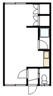川端410ハイツA.B【1階】の間取り