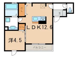 クリアパーク東神戸【2階】の間取り