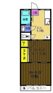 ハイム松原【1階】の間取り