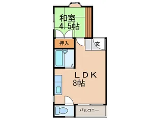 ハ-ベスト烏帽子【3階】の間取り