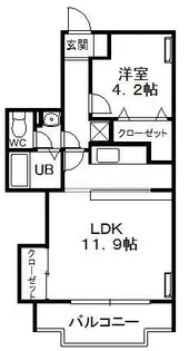 パークレジデンシャルB【1階】の間取り