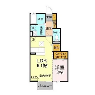 ソレアード B【1階】の間取り