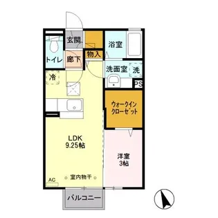 コーポ シャーロック【1階】の間取り