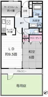 ダイアパレス自治医大3番館【1階】の間取り