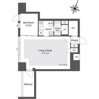 スタイリオ目黒大橋HILLSIDE【1階】の間取り