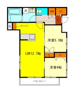 ファマーロ【2階】の間取り